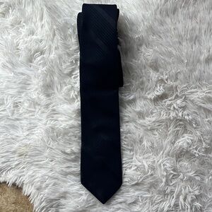 Men’s Navy Blue Textured Polyester Neck Tie